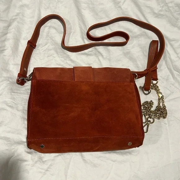 Sezane Pink Suede Tiger Bag - Picture 4 of 10